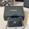 Chanel Classic Flap Quilted Denim Vanity Bag