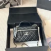 Chanel Classic Flap Quilted Denim Vanity Bag