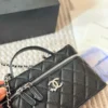 Chanel Classic Flap Quilted Denim Vanity Bag
