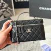 Chanel Classic Flap Quilted Denim Vanity Bag