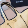 Chanel Deauville Black Chain Leather Wallet