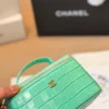 Chanel Croc-Embossed Vanity Bag Style 0150