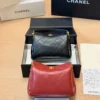 Chanel Classic Flap Black Quilted Lambskin Top Handle Bag