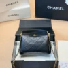 Chanel Classic Flap Black Quilted Lambskin Top Handle Bag