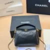 Chanel Classic Flap Black Quilted Lambskin Top Handle Bag