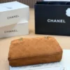 Chanel Classic Flap Gold Quilted Suede Bag