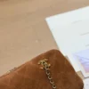 Chanel Classic Flap Gold Quilted Suede Bag