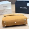 Chanel Classic Flap Gold Quilted Suede Crossbody Bag