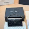 Chanel Black Chain Leather Clutch Bag
