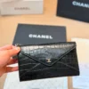 Chanel Black Chain Leather Clutch Bag