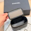 Chanel Vanity Black Quilted Leather Vanity Bag