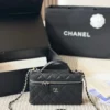 Chanel Classic Flap Quilted Leather Vanity Bag Style 0186