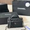 Chanel Classic Flap Quilted Leather Vanity Bag Style 0186