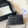 Chanel Classic Flap Quilted Leather Vanity Bag Style 0186