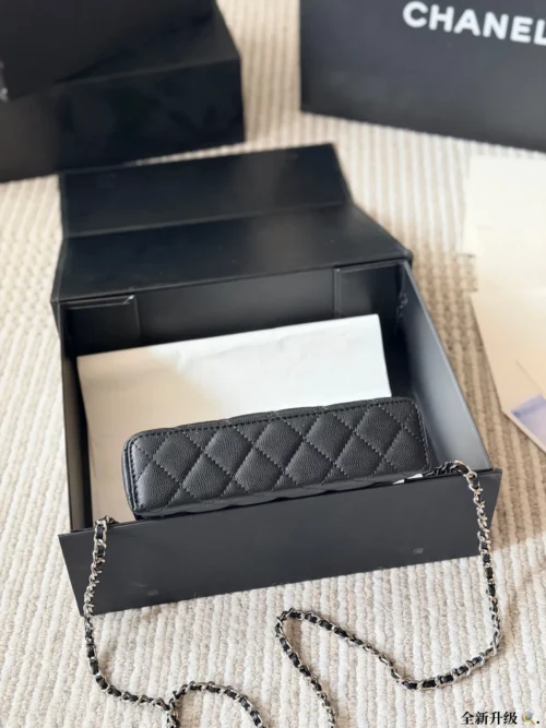 Chanel Classic Flap Quilted Leather Vanity Bag Style 0186
