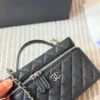 Chanel Classic Flap Quilted Leather Vanity Bag Style 0186