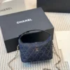 Chanel Brown Chain Denim Handbag