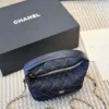 Chanel Brown Chain Denim Handbag