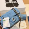 Chanel Small Blue Chain Denim Bag
