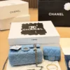 Chanel Small Blue Chain Denim Bag