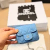 Chanel Small Blue Chain Denim Bag