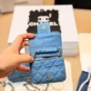 Chanel Small Blue Chain Denim Bag