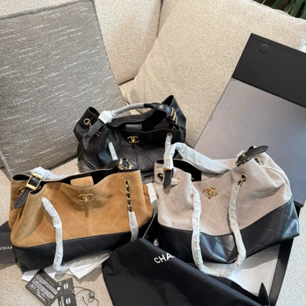 Chanel Gray Calfskin Bag Style 0224