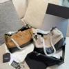 Chanel Gray Calfskin Bag Style 0224