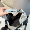 Chanel Gray Calfskin Bag Style 0224