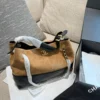 Chanel Gray Calfskin Bag Style 0224