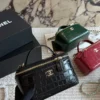 Chanel Croc-Embossed Vanity Bag