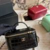 Chanel Croc-Embossed Vanity Bag