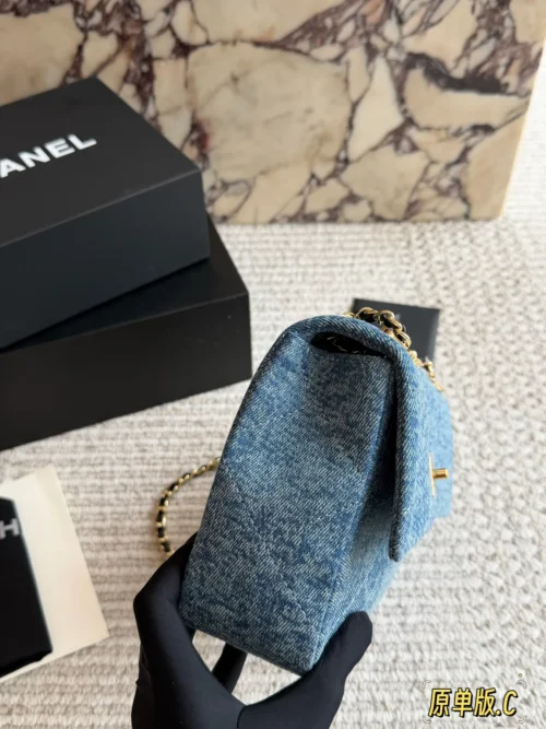 Chanel Classic Flap Quilted Denim Bag