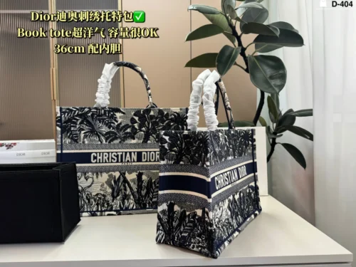 Dior Book Tote Embroidered Canvas Tote Bag