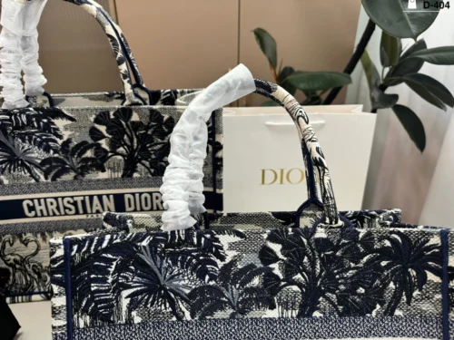 Dior Book Tote Embroidered Canvas Tote Bag