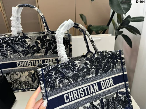 Dior Book Tote Embroidered Canvas Tote Bag
