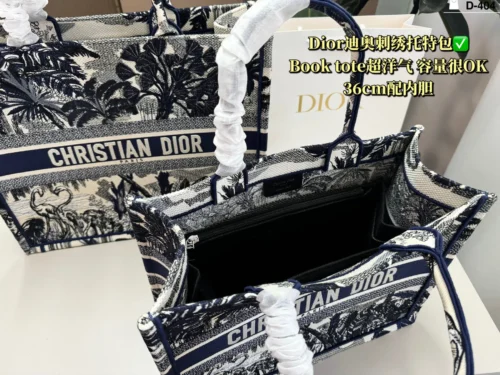 Dior Book Tote Embroidered Canvas Tote Bag