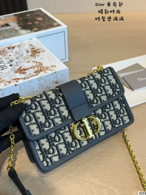 Dior Black Monogram Leather Crossbody Bag Style 0069