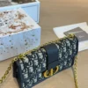 Dior Black Monogram Leather Crossbody Bag Style 0069
