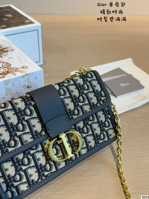 Dior Black Monogram Leather Crossbody Bag Style 0069