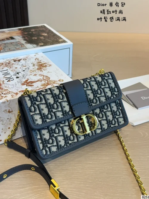 Dior Black Monogram Leather Crossbody Bag Style 0069