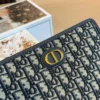 Dior Blue Monogram Canvas Clutch Bag