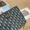 Dior Blue Monogram Canvas Clutch Bag
