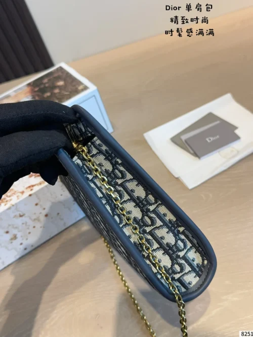 Dior Blue Monogram Canvas Clutch Bag