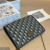 Dior Blue Monogram Canvas Clutch Bag