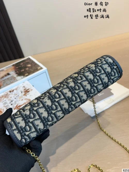 Dior Blue Monogram Canvas Clutch Bag