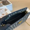 Dior Blue Monogram Canvas Clutch Bag