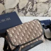 Dior Small Black Leather Messenger Bag