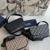 Dior Small Black Leather Messenger Bag