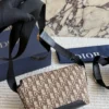 Dior Small Black Leather Messenger Bag